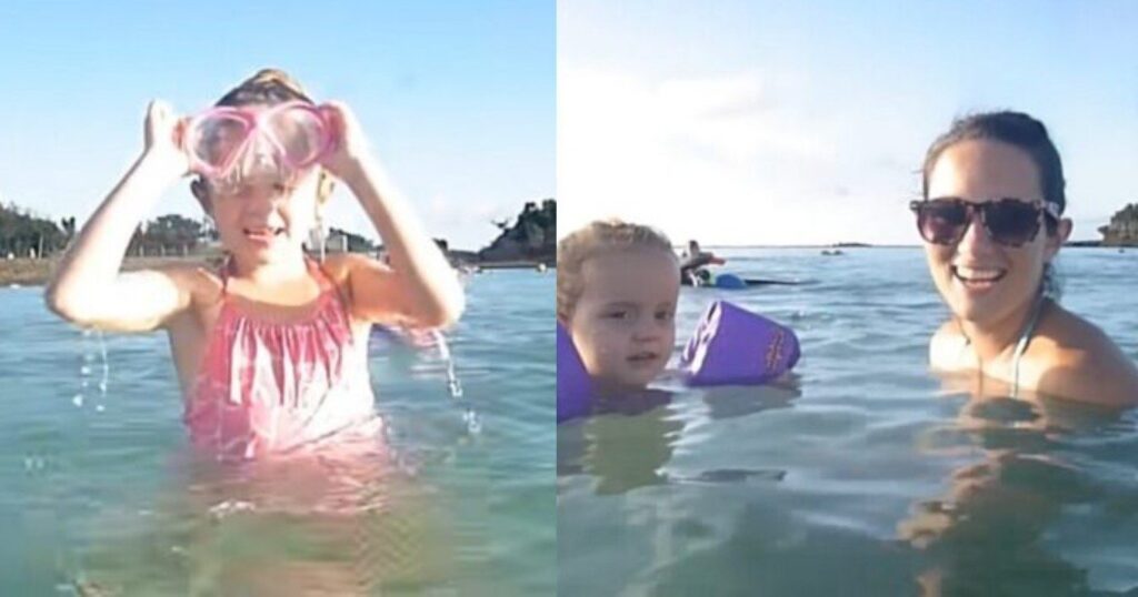 Αuτή η μητέρα τραβούσε βίντεο τα παιδιά της μέσα στην θάλασσα, όταν είδε τι εμφανίστηκε από πίσω… έμεινε