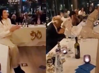 Όλο το μαγαζί την κοιτούσε: Σούσουρο με την 90χρονη Ζωζώ Σαπουτζάκη, ξεσάλωσε με τον σύντροφό της στα γενέθλιά του