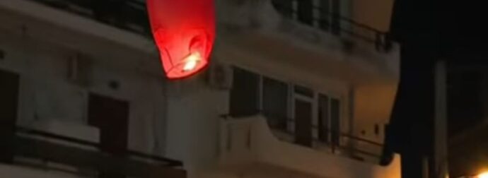 Ρεπόρτερ του Παπαδάκη παραλίγο να βάλει φωτιά σε πολυκατοικία με ιπτάμενο φαναράκι (vid)