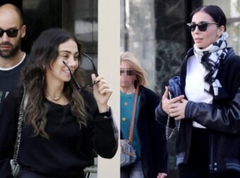 Όλοι κοιτούσαν τα πόδια της: Με εκκεντρικό παντελόνι η Ολυμπία Χοψονίδου, τα τεράστια ανοίγματα που φάνηκαν ενώ περπατούσε