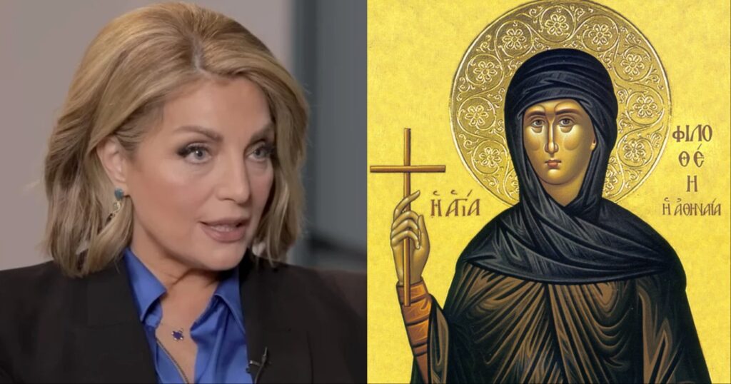 Γκερέκου: «Σε μια ευλογημένη συνάντηση με έναν πατέρα, μου γνώρισε την Αγ. Φιλοθέη και ήρθα σε επαφή με την αγιογραφία»