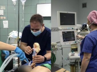“Έλιωσε” το διαδίκτυο: Γιατρός στη Λάρισα προσπαθεί να καθησυχάσει κοριτσάκι στο χειρουργείο με κούκλα Barbie