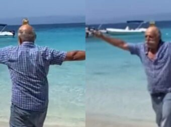 Υποκλίθηκε το διαδίκτυο: Παππούς στους Αντίπαξους χορεύει λεβέντικο ζεϊμπέκικο και τον χειροκροτά όλη η παραλία