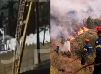 Χαλκίδα: Βίντεο-ντοκουμέντο την ώρα που 52χρονος βάζει φωτιά δίπλα σε νεκροταφείο – Ομολόγησε όταν του το έδειξαν