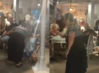 “Υποκλίθηκε” ο Δημήτρης Μπάσης: Τραγούδησε σε ταβέρνα, αλλά το ζεϊμπέκικο της κυρά Βαγγελιώς έκλεψε την παράσταση