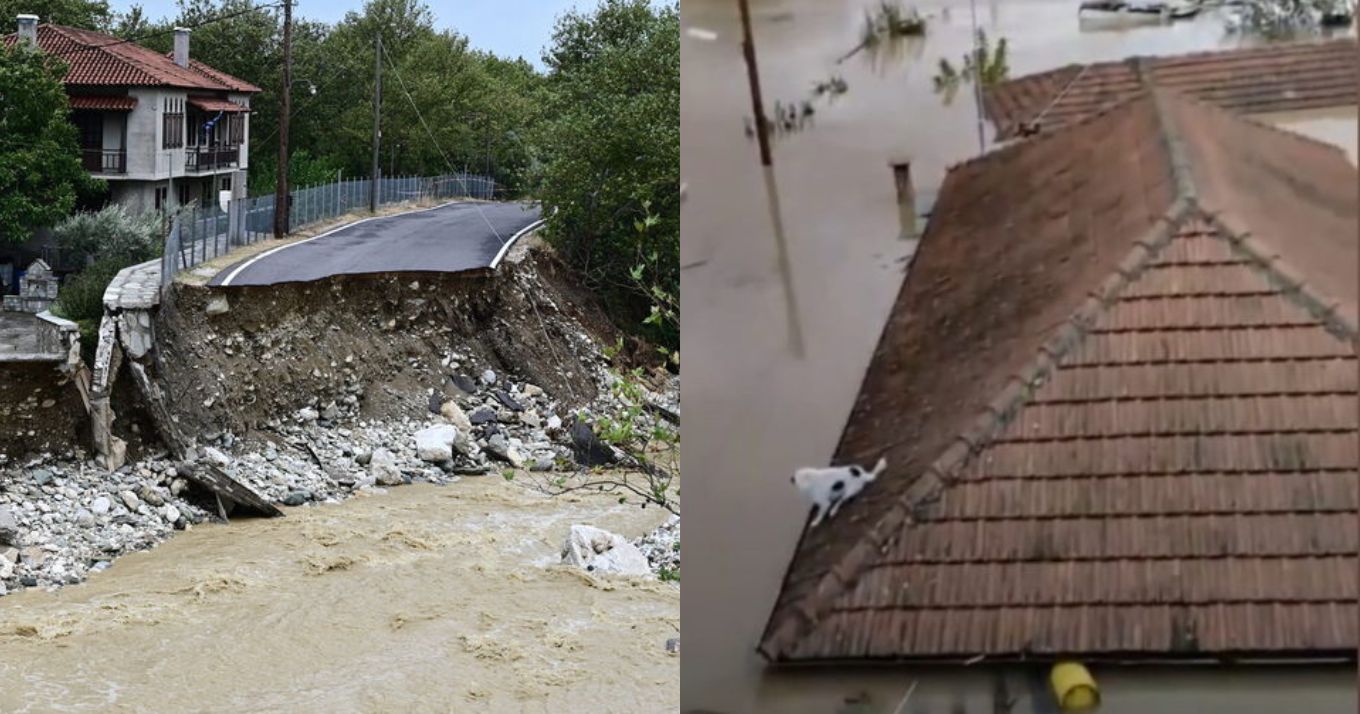 «Βοήθεια, πνιγόμαστε»: Εφιαλτικές εικόνες στην Καρδίτσα, ανέβηκαν στις στέγες σπιτιών για να σωθούν – Η δημόσια έκκληση