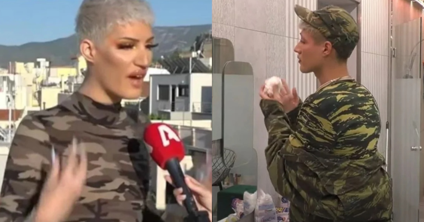 «Δεν έχω χρέος να υπηρετήσω την πατρίδα»: Ο Θέμης Κανέλλος πήρε απαλλαγή από τον στρατό με μίνι μαύρο φόρεμα