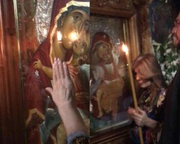 «Κλαίει, δες»: «Λύγισαν» Κατερίνα Στανίση & Φίλιππος Καμπούρης – Προσκύνησαν με δέος την Παναγία Παρηγορήτρια