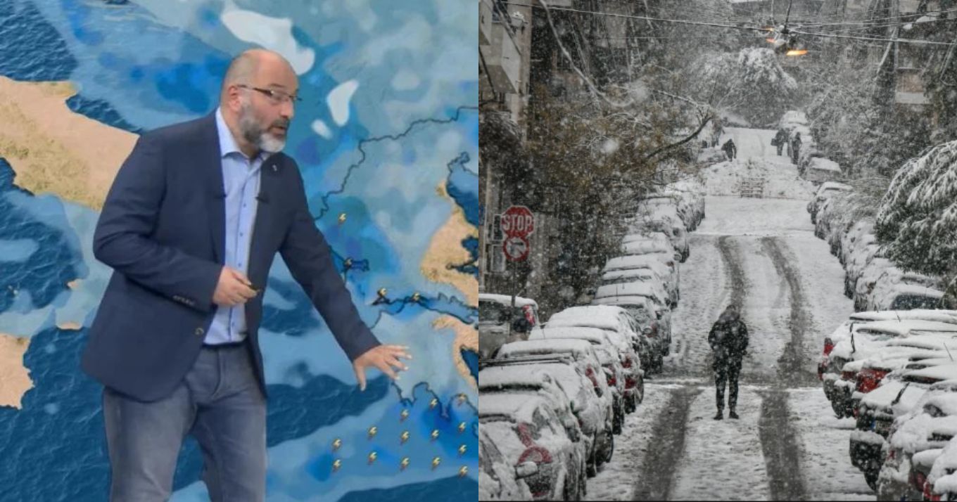«Προσοχή», λέει ο Αρναούτογλου: Έρχονται «παγεροί βοριάδες σε επίπεδα θύελλας» & καταιγίδες – Πού θα πέσουν τα πρώτα χιόνια