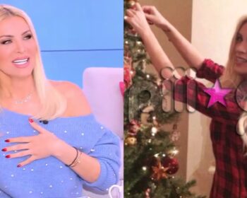 Η Καινούργιου ρίχνει το Insta: Στόλισε χριστουγεννιάτικο δέντρο στα 2 αγαπημένα της χρώματα, με χρυσά στολίδια