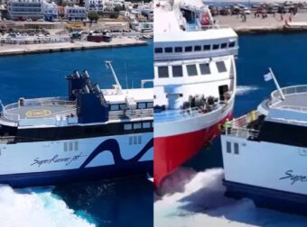 Για αυτό είναι οι καλύτεροι στον κόσμο: Η αριστοτεχνική μανούβρα του Έλληνα καπετάνιου στο λιμάνι της Τήνου