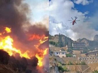 Έκτακτο – Μεγάλη Φωτιά Τώρα στο Άγιο Όρος – Καίγεται το Άγιο Όρος