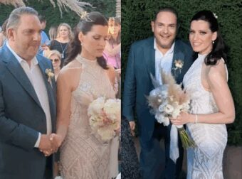 Στέλιος Διονυσίου και Αγνή Καλουμένου: Τέλεσαν γάμο και βάπτιση των διδύμων τους σε μαγευτική τελετή
