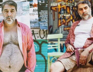 Ο Βασίλης Μπισμπίκης εμφανίστηκε με κόκκινες γόβες, δικτυωτές κάλτσες και ροζ ρόμπα