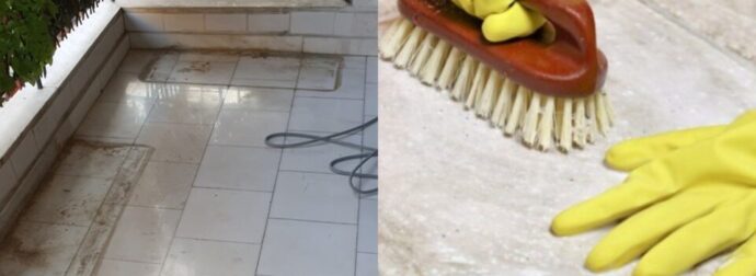 Στάμπες από γλάστρες, σκουριά, λίπη: Καθαρίστε τα πλακάκια του μπαλκονιού με μία κίνηση και 5 υλικά από την κουζίνα