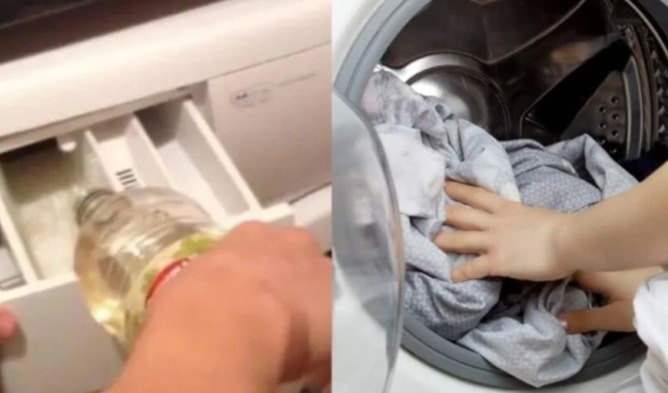 Έριξε λευκό ξίδι στο πλυντήριο ρούχων και εξαφανίστηκαν τα άλατα
