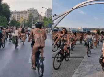 ΤΩΡΑ στη Θεσσαλονίκη: Σε εξέλιξη γυμνή ποδηλατοδρομία σε κεντρικούς δρόμους της πόλης (φωτο & video)