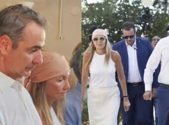 Με μπαντάνα σήμερα η Μαρέβα και πέδιλα που φορούν μόνο οι γαλαζοαίματες για να παρακολουθήσει τη θεία λειτουργία