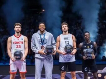 Γιάννης Αντετοκούνμπο – Αλπερέν Σενγκούν: Auτo είναι το βίντεο με τη μη χειραψία τους στην απονομή της κορυφαίας 5δας