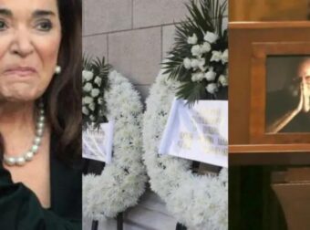 Όλοι παρατήρησαν το στεφάνι της Ντόρας Μπακογιάννη και δάκρυσαν: Το στεφάνι στην κηδεία του Διονύση Σαββόπουλου που ράγισε καρδιές