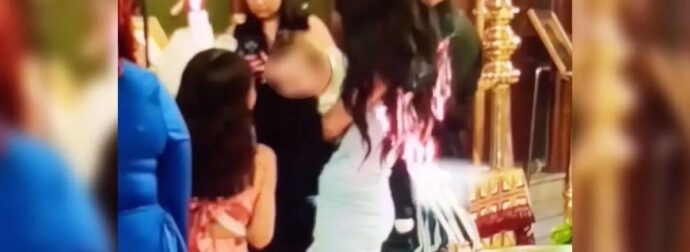 Θρίλερ σε βάφτιση: Άρπαξαν φωτιά τα μαλλιά της νονάς ενώ κρατούσε το μωρό στα χέρια (φωτο)