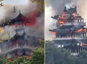 Κίνα: Μεγάλη φωτιά σε αρχαίο ναό – Το μοιραίο λάθος ενός τουρίστα