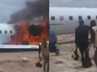 Βίντεο ντοκουμέντο από το Κονγκό: Στις φλόγες αεροπλάνο – Επιβάτες βγαίνουν από τις εξόδους κινδύνου πανικόβλητοι (video)