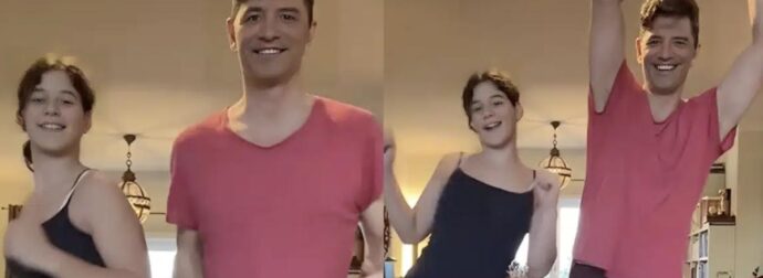 Σάκης Ρουβάς: Το απολαυστικό βίντεο με την κόρη του, Αριάδνη μέσα από το σαλόνι του σπιτιού τους