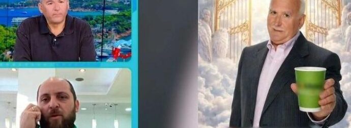 Xαμός με τη διαφήμιση που δείχνει τον «νεκρό» Γιώργο Παπαδάκη να… σερβίρει καφέ στον Παράδεισο – Ξέσπασε ο Λιάγκας – Τι λέει ο ιδιοκτήτης του μαγαζιού