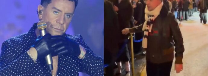 «Κάγκελο» ο κόσμος που περίμενε έξω από την Ακτή Πειραιώς για να δει τον Μαζωνάκη, ξαφνικά τον είδαν μπροστά του και τους κερνούσε