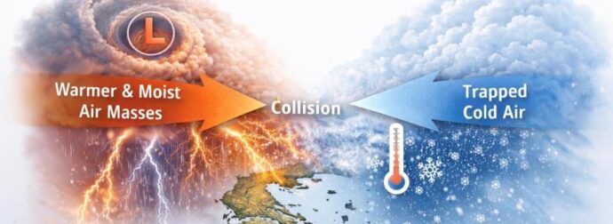 Καιρός: Το σπάνιο μετεωρολογικό φαινόμενο που αλλάζει το σκηνικό σε όλη την Ελλάδα – Η εξήγηση Καλλιάνου