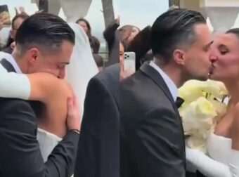 Γάμος Κατσούλη & Ρουμελιώτη: Η συγκίνηση του επιχειρηματία και το παθιασμένο φιλί στην εκκλησία