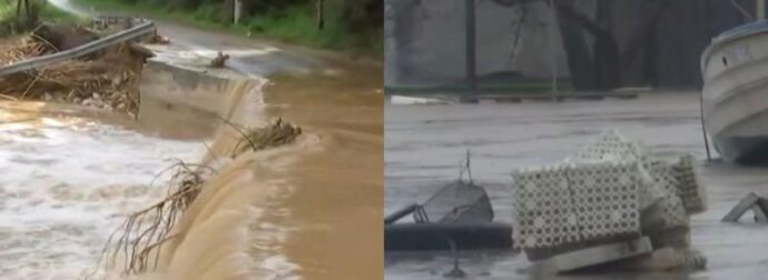 Συναγερμός σε πασίγνωστη πόλη της χώρας – Υπερχείλισε το ρέμα – «Ποτάμια» οι δρόμοι, παρασύρθηκαν οχήματα