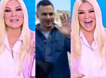 «Καλέ ο άνδρας μου!» – Η Καινούργιου έκανε ζωντανή σύνδεση με Μύκονο και πέρασε από πίσω ο Κουτσουμπής