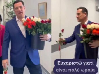 Άδωνις Γεωργιάδης: Τίμησε την Ημέρα της Γυναίκας μοιράζοντας λουλούδια σε εργαζόμενες και ασθενείς