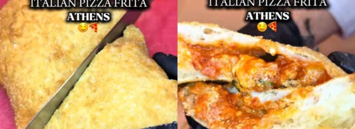Μαγαζί στην Πανόρμου φτιάχνει απίθανη τηγανητή πίτσα