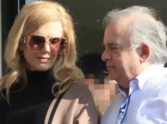 Έμυ Λιβανίου: Στο γήπεδο με τον εφοπλιστή σύντροφό της, Πέτρο Παππά