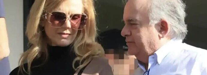 Έμυ Λιβανίου: Στο γήπεδο με τον εφοπλιστή σύντροφό της, Πέτρο Παππά