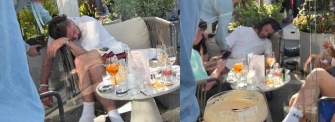 Σε άθλια κατάσταση ο Τζακ Γκρίλις: Πιάστηκε να κοιμάται σε μπαρ μεθυσμένος μετά από πάρτι με τους φίλους του, δείτε φωτογραφίες