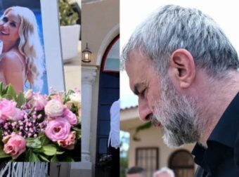 «Ξεκουράσου αγάπη μου, κουράστηκες πάρα πολύ»: Ο σπαρακτικός επικήδειος του Τραϊανού Δέλλα στην κηδεία της Μαστροκώστα