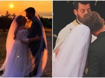 Η πιο συγκινητική στιγμή στον γάμο της Δανάης Μπάρκα και του Φάνη Μπότση