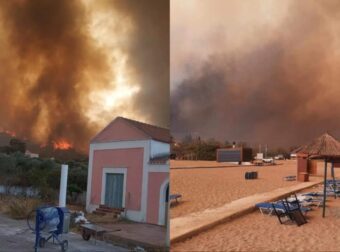 Φωτιά Τώρα: Ηχεί το 112, Κινδυνεύουν σπίτια, Εκκενώνονται Μεγάλες Περιοχές στην Κάρυστο
