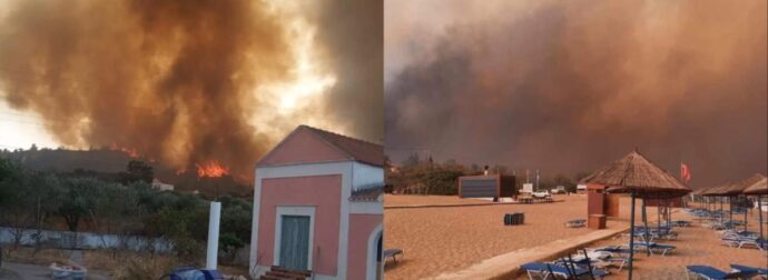 Φωτιά Τώρα: Ηχεί το 112, Κινδυνεύουν σπίτια, Εκκενώνονται Μεγάλες Περιοχές στην Κάρυστο