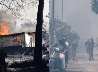 Ηράκλειο: Στις φλόγες σπίτια και επιχειρήσεις – Πυροσβέστες ανέβηκαν σε μπαλκόνια για να αντιμετωπίσουν τη φωτιά! – Βίντεο