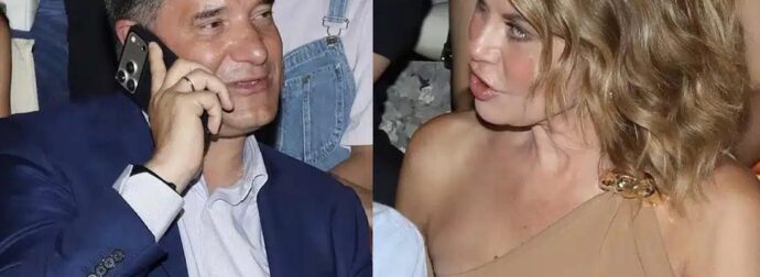 Άδωνις Γεωργιάδης μαζί με την Ευγενία Μανωλίδου και τους γιους τους σε μια σπάνια εμφάνιση στην Επίδαυρο
