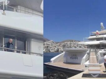 Όλη η Τήνος… έτριβε τα μάτια της με το τεράστιο γιοτ που μπήκε μέσα στο λιμάνι, μόλις είδαν τι όνομα γράφει πάνω και κατάλαβαν ποιανού Έλληνα είναι…