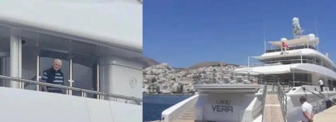 Όλη η Τήνος… έτριβε τα μάτια της με το τεράστιο γιοτ που μπήκε μέσα στο λιμάνι, μόλις είδαν τι όνομα γράφει πάνω και κατάλαβαν ποιανού Έλληνα είναι…