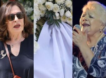 Όλοι παρατήρησαν το στεφάνι της Χαρούλας Αλεξίου και δάκρυσαν: Το στεφάνι στην κηδεία της Μαίρης Λίντα που ράγισε καρδιές