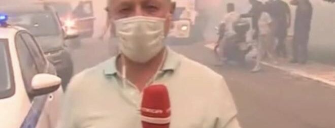 ΣΟΚ στον αέρα του MEGA: Πυροσβεστικό πήγε να πατήσει τον δημοσιογράφο την ώρα του ρεπορτάζ – Πάγωσαν όλοι με το βίντεο