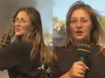 «Κώστα τρέχα, θα καούμε»: Η στιγμή που τηλεοπτικό συνεργείο του OPEN περικυκλώνεται από φλόγες στη Σαλαμίνα – Βίντεο σοκ